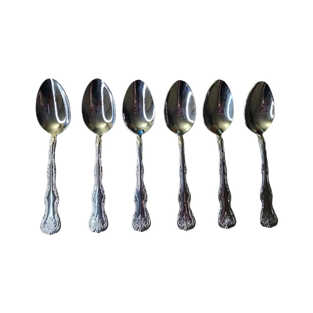 6 PC Reed & Barton Select 18/10 Stainless Victoria Pattern (??) Spoons Teaspoons